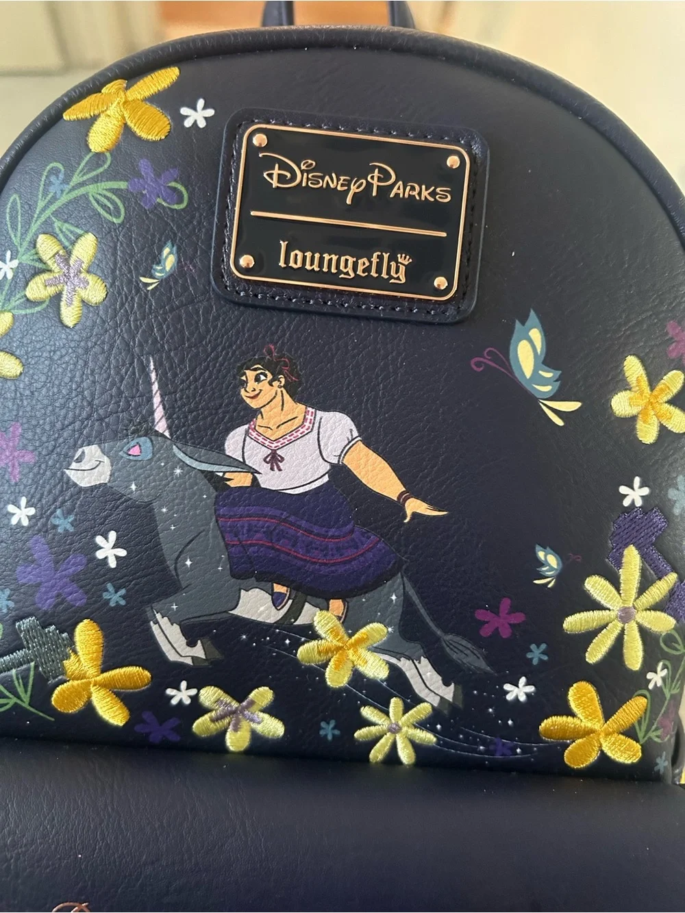 Loungefly Navy Floral 'Being Strong is Fabulous' Mini Backpack